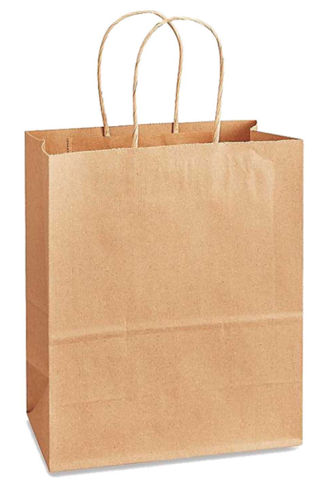 Twisted Handle Bag (Kraft) 13" X 8.27" X 13.98" - 150 count