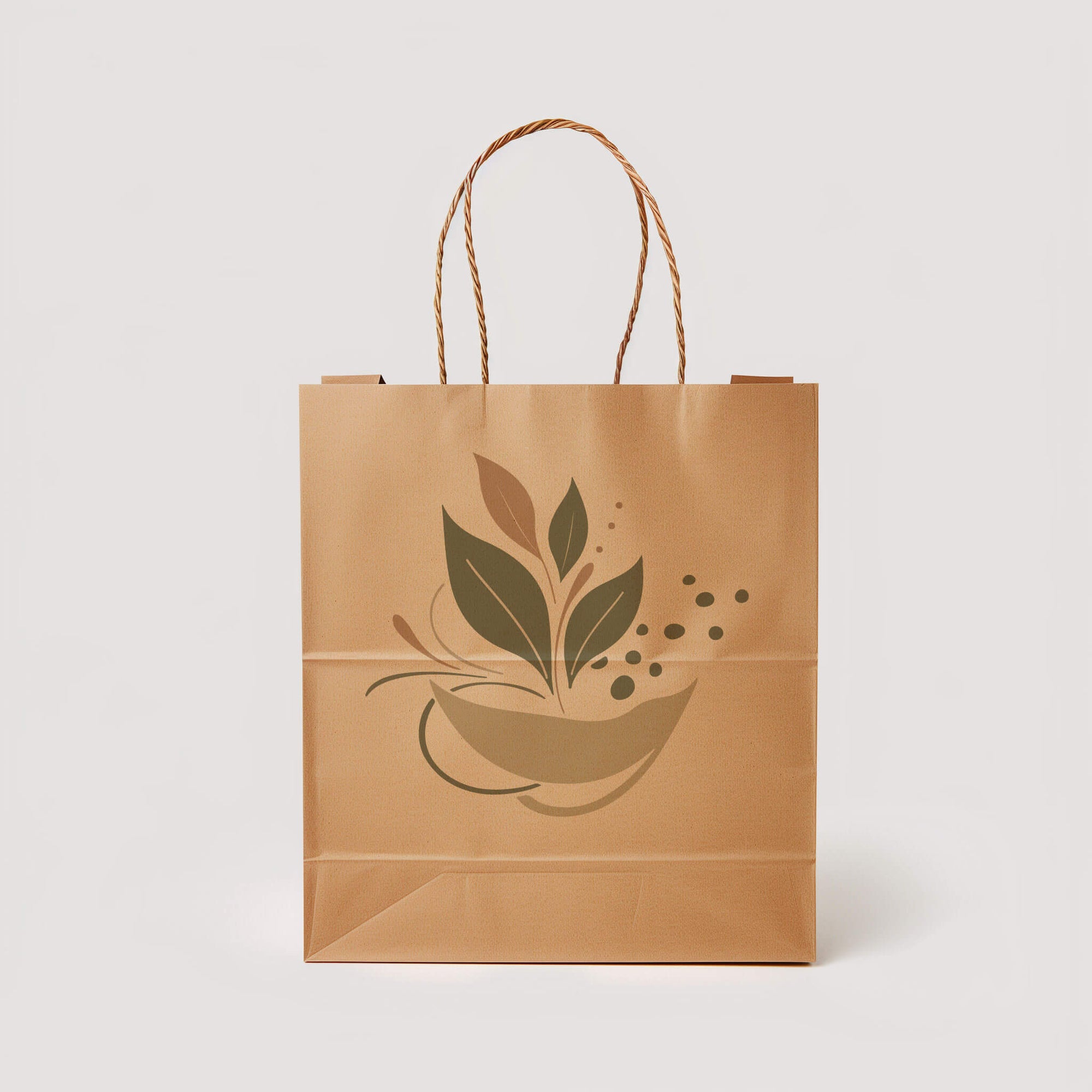 Twisted Handle Bag - 13” x 8.27” x 13.98” - Kraft